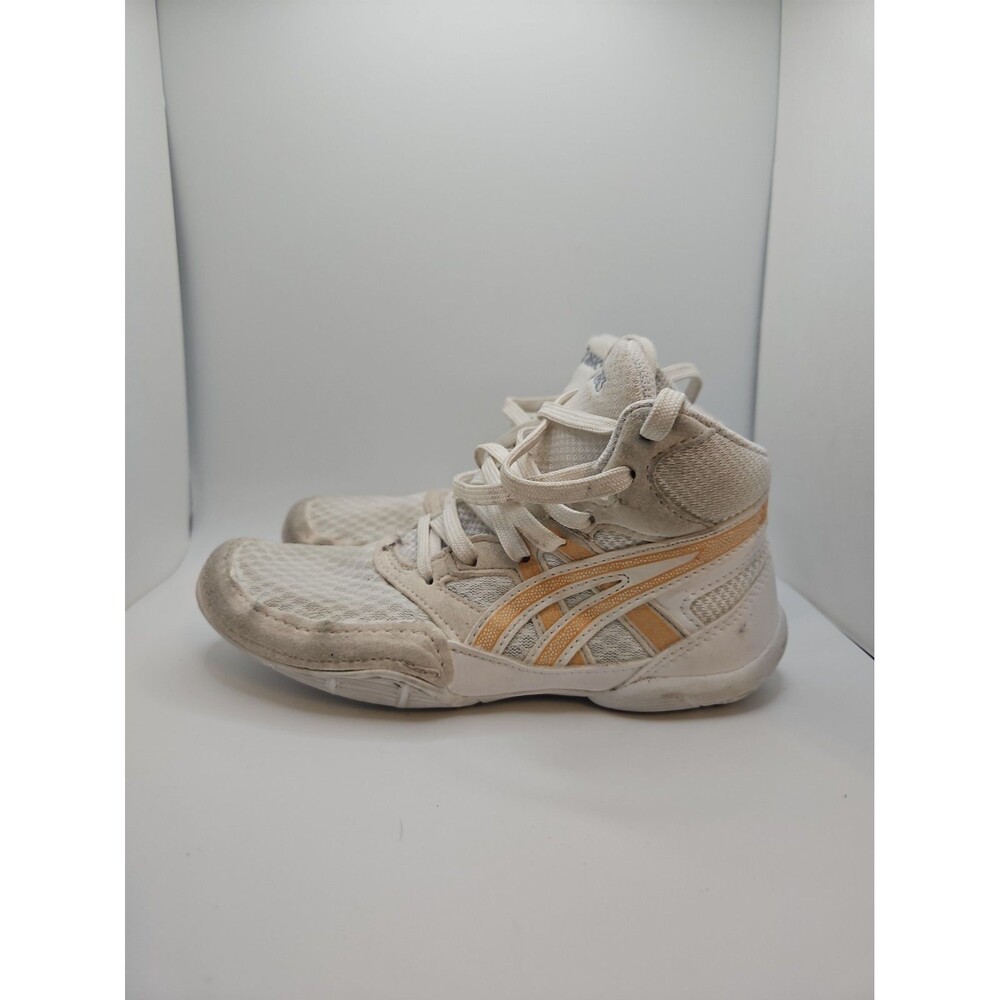 ASICS Snapdown Wrestling Shoes Kids Size K13 K 13 White Gold 1081A058 Little Guy